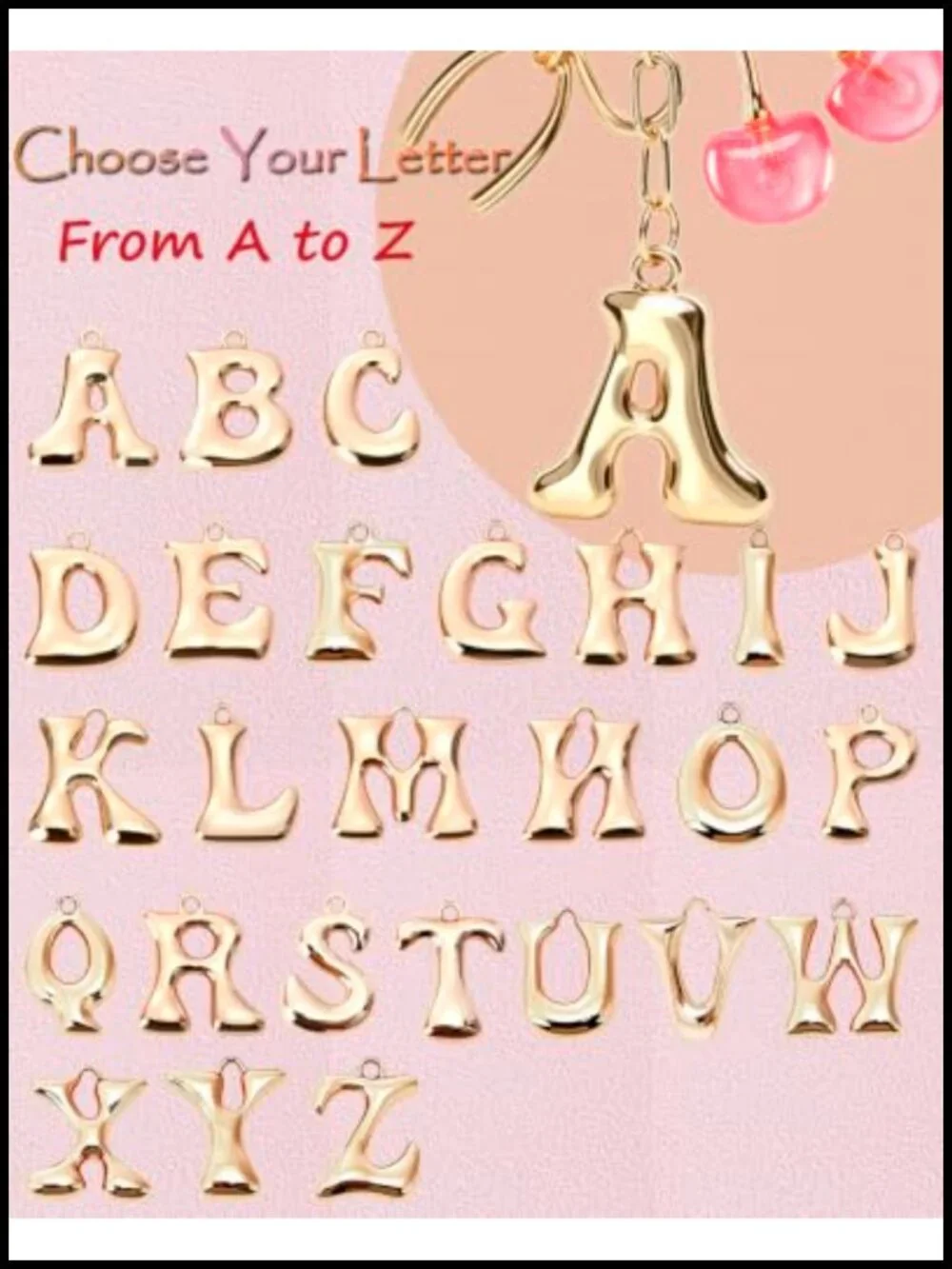 3 Pack Floral Initial Keychains with Butterfly Tassel Charm - Metal Resin, Cute